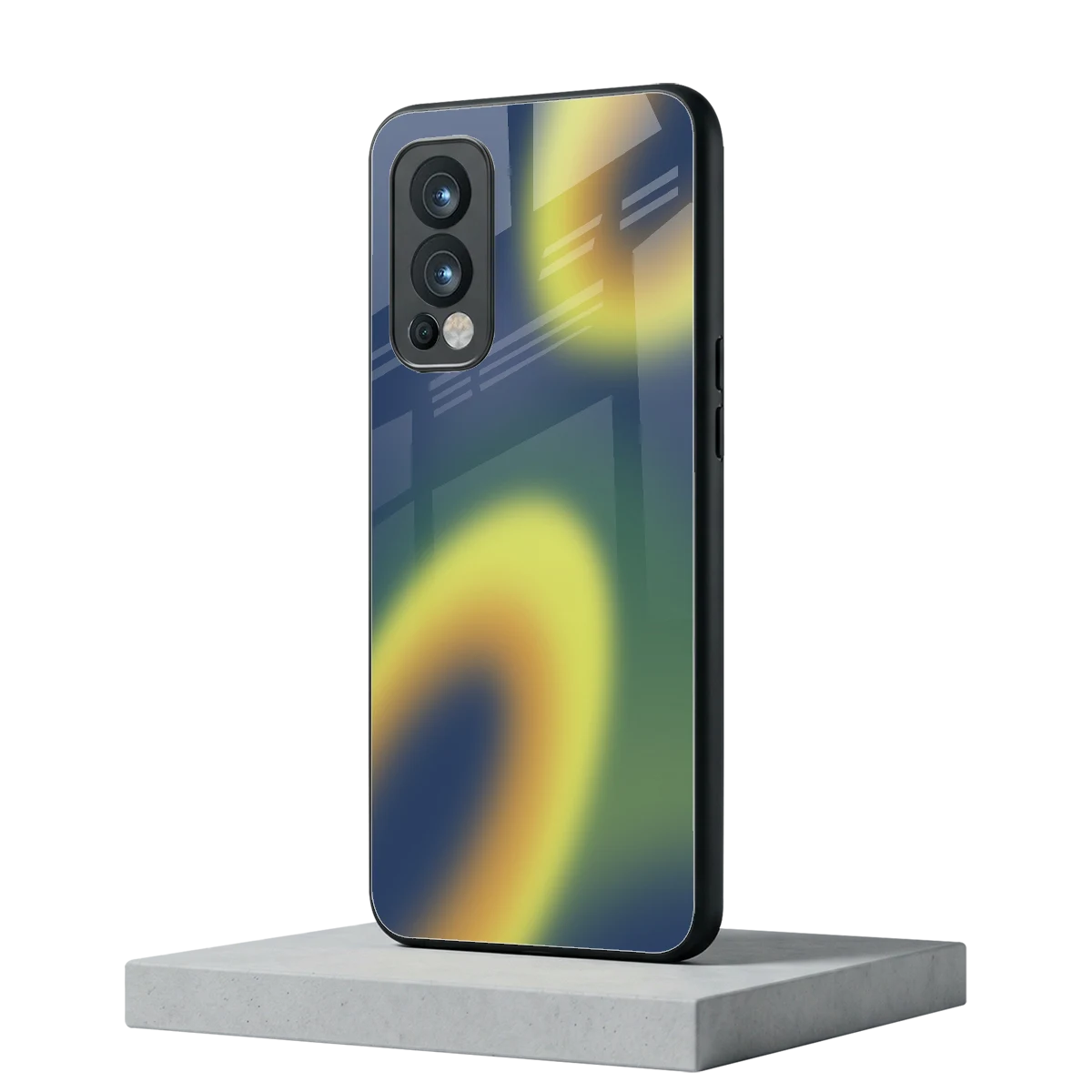 Aqua Sunset oneplus nord 2 mobile cover | shockproof glass phone case