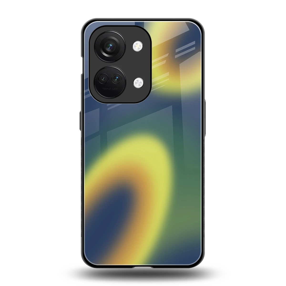 Aqua Sunset back phone cover | glass case for oneplus nord 3