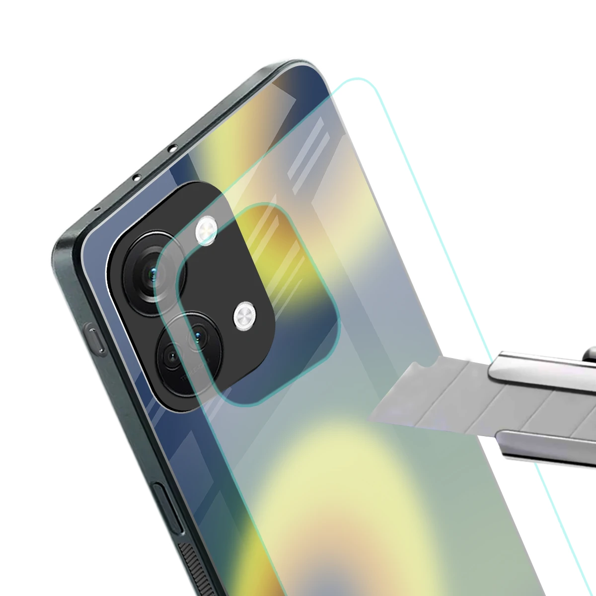 Aqua Sunset stylish phone case for oneplus nord 3 | glossy glass and slim fit