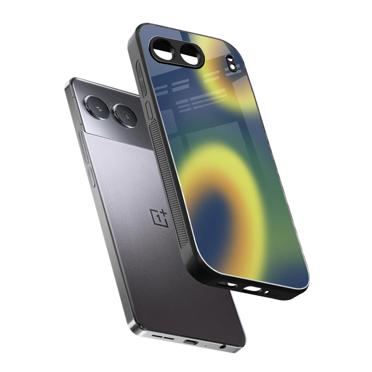 Aqua Sunset sleek oneplus nord 4 cover with tempered glass back and TPU edges