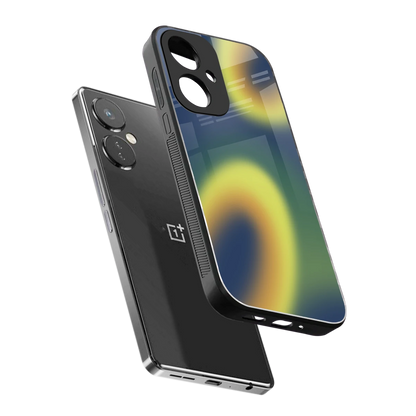 Aqua Sunset sleek oneplus nord ce 3 cover with tempered glass back and TPU edges
