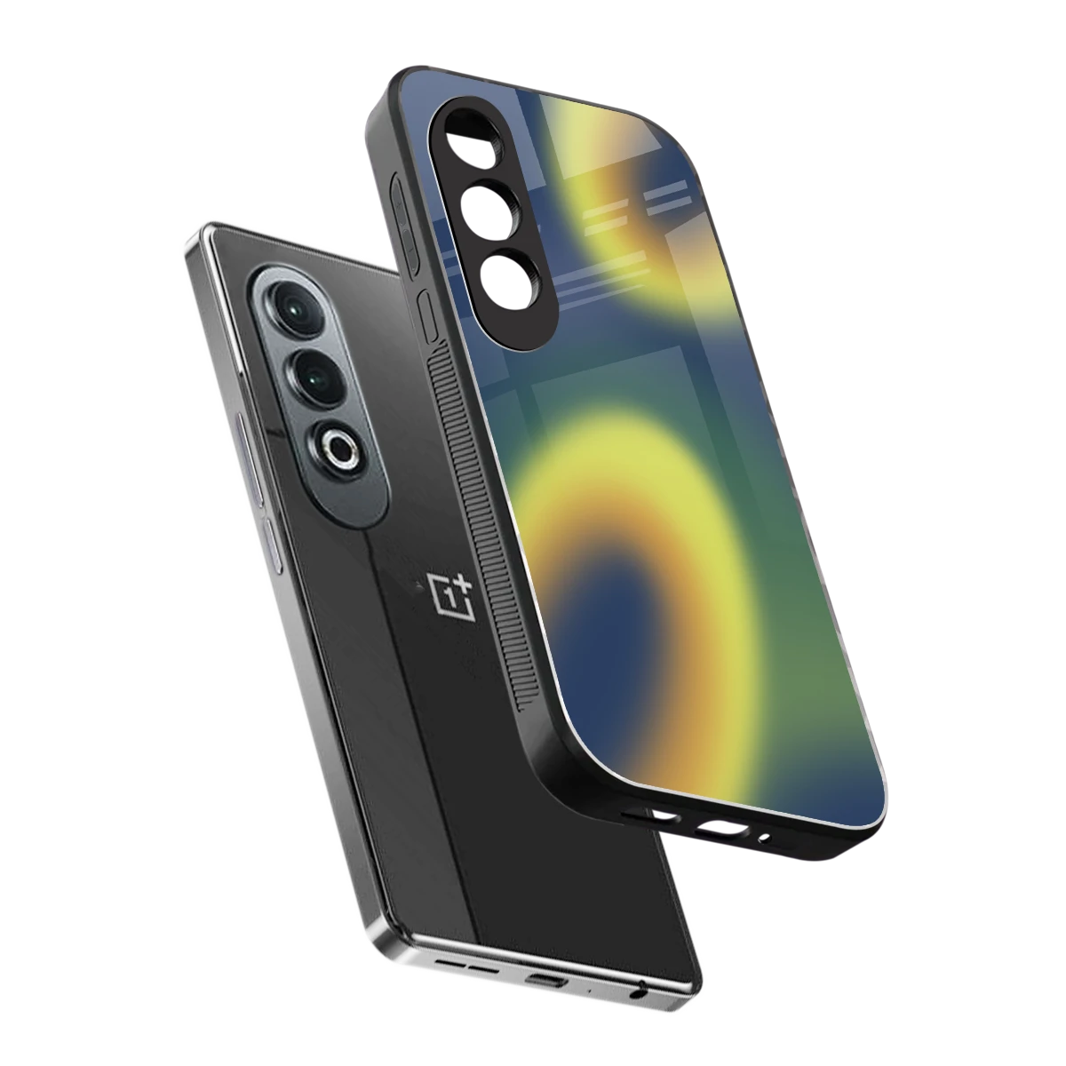 Aqua Sunset sleek oneplus nord ce 4 cover with tempered glass back and TPU edges