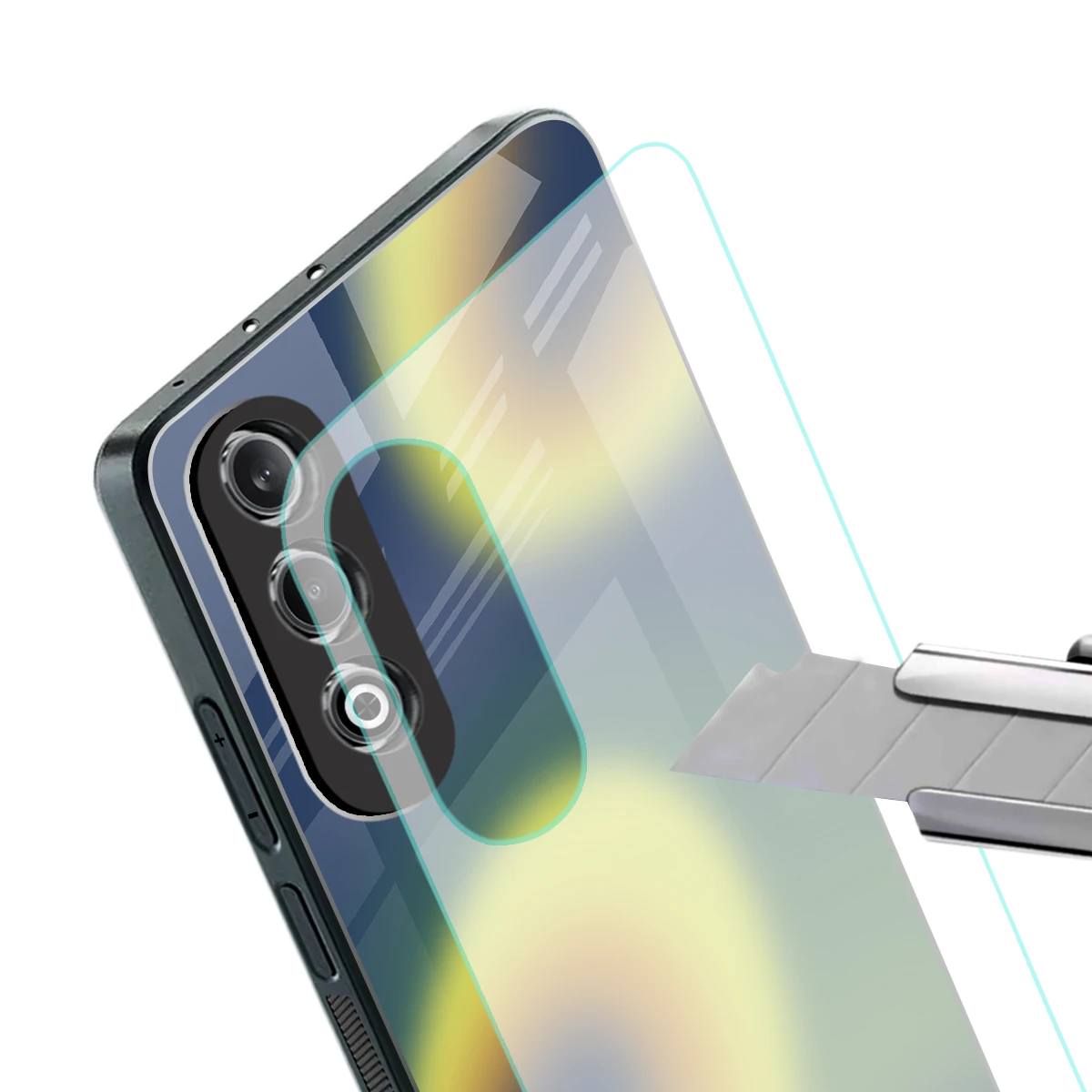 Aqua Sunset stylish phone case for oneplus nord ce 4 | glossy glass and slim fit