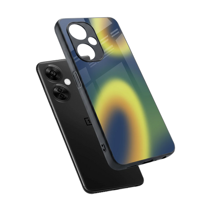 Aqua Sunset sleek oneplus nord ce 3 lite cover with tempered glass back and TPU edges
