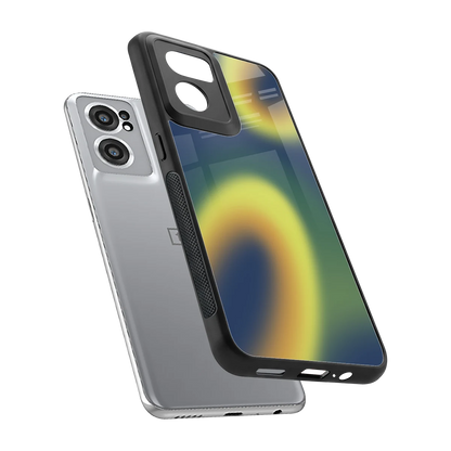 Aqua Sunset sleek oneplus nord ce 2 cover with tempered glass back and TPU edges