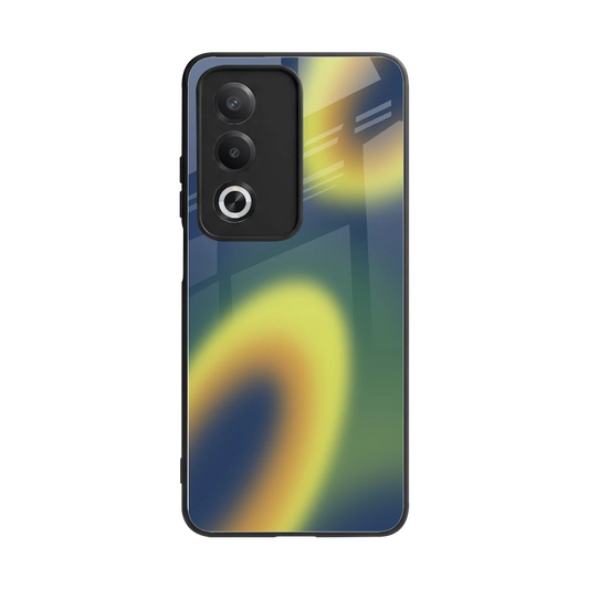 Aqua Sunset back phone cover | glass case for oppo a3 pro