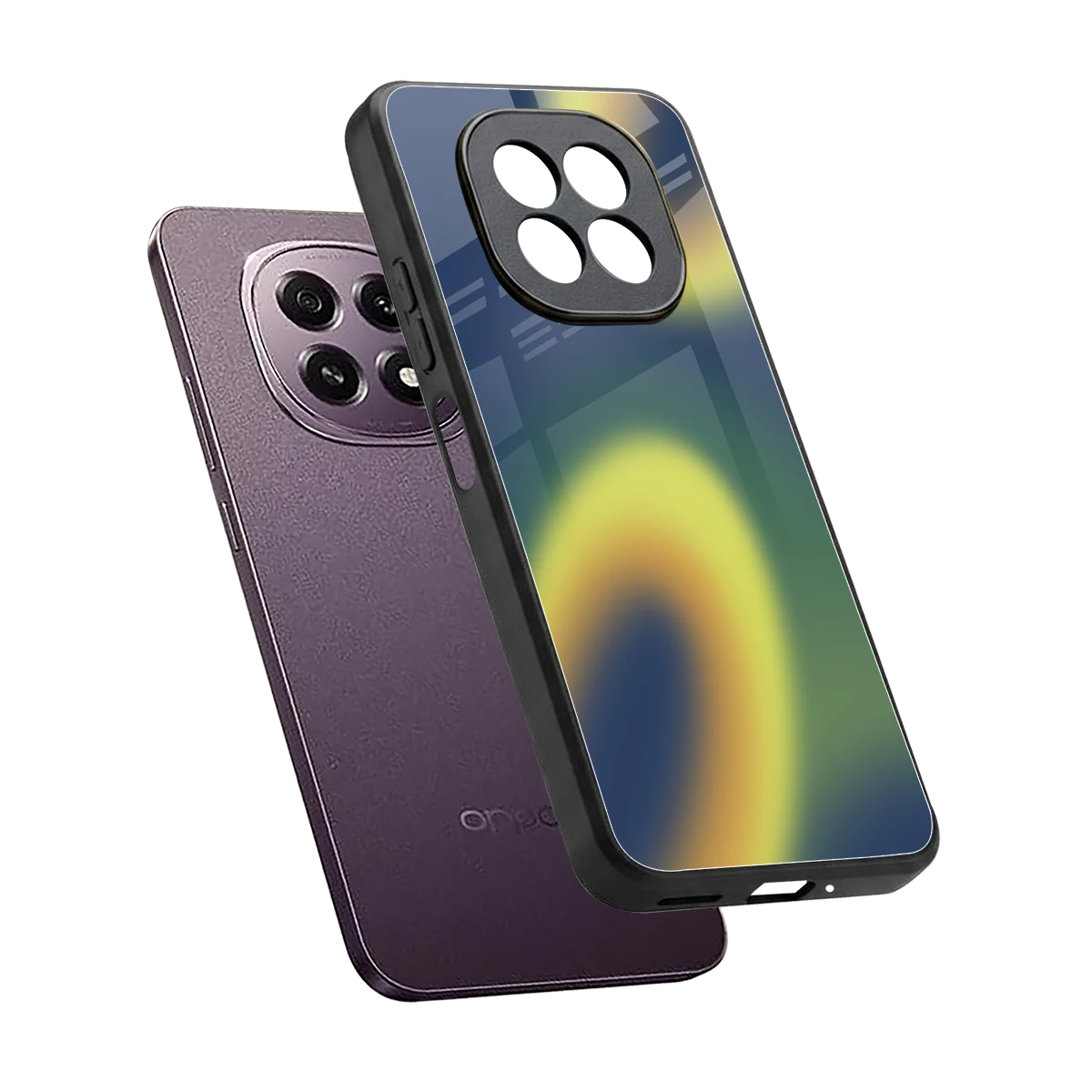 Aqua Sunset sleek oppo f29 5g cover with tempered glass back and TPU edges