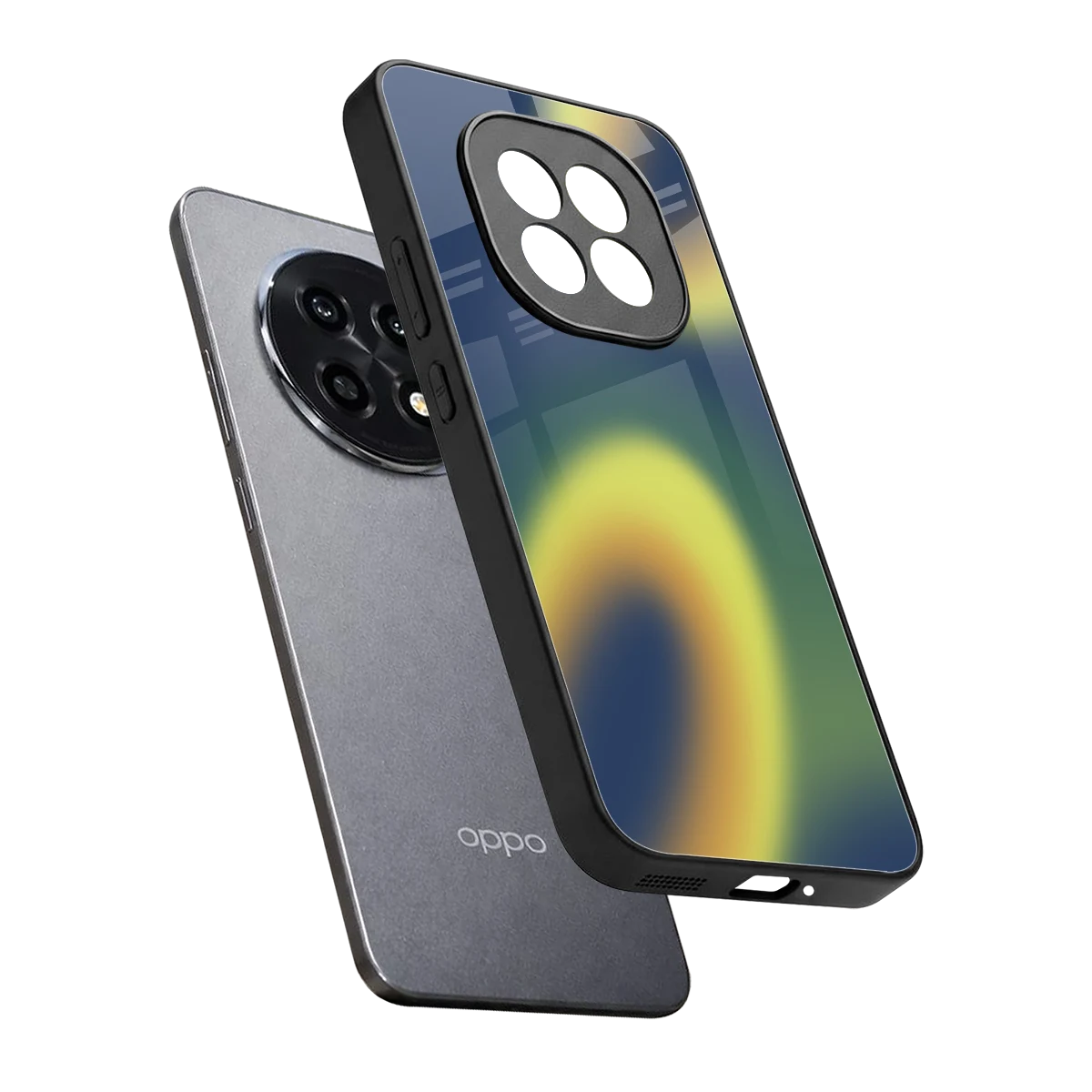 Aqua Sunset sleek oppo f29 pro 5g cover with tempered glass back and TPU edges