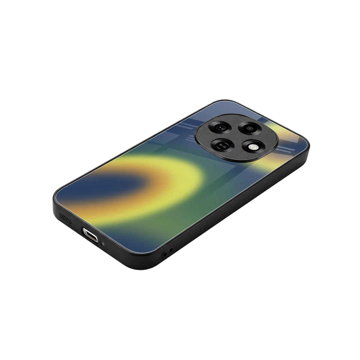 Aqua Sunset stylish phone case for oppo f31 pro 5g | glossy glass and slim fit
