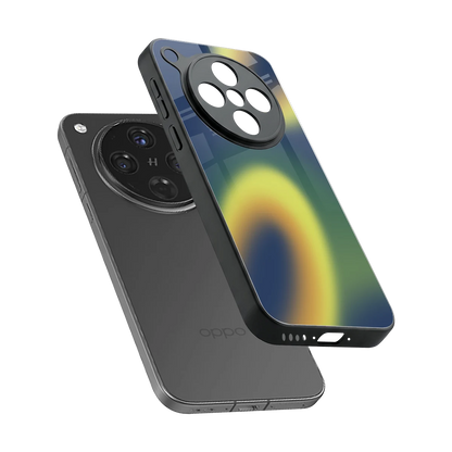 Aqua Sunset sleek oppo find x8 cover with tempered glass back and TPU edges