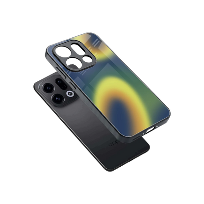 Aqua Sunset sleek oppo find x9 cover with tempered glass back and TPU edges