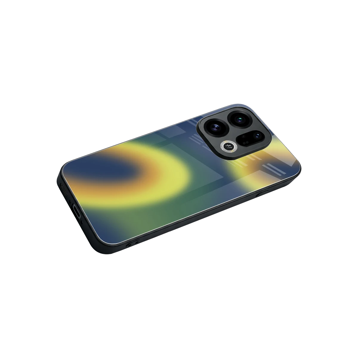 Aqua Sunset stylish phone case for oppo find x9 | glossy glass and slim fit