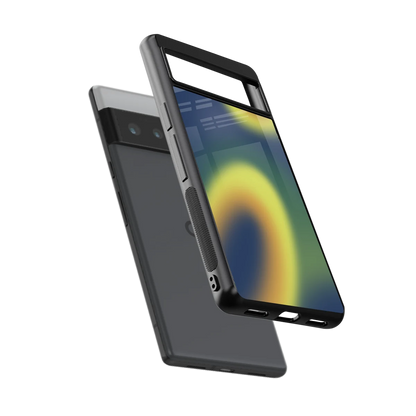 Aqua Sunset sleek google pixel 6 pro cover with tempered glass back and TPU edges