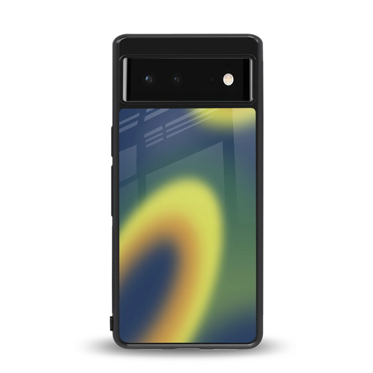 Aqua Sunset back phone cover | glass case for google pixel 6a