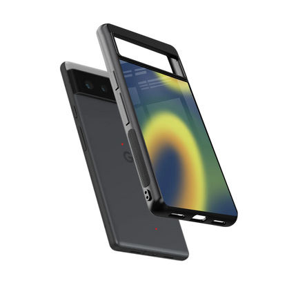 Aqua Sunset sleek google pixel 6 cover with tempered glass back and TPU edges