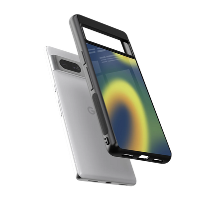 Aqua Sunset sleek google pixel 7 cover with tempered glass back and TPU edges