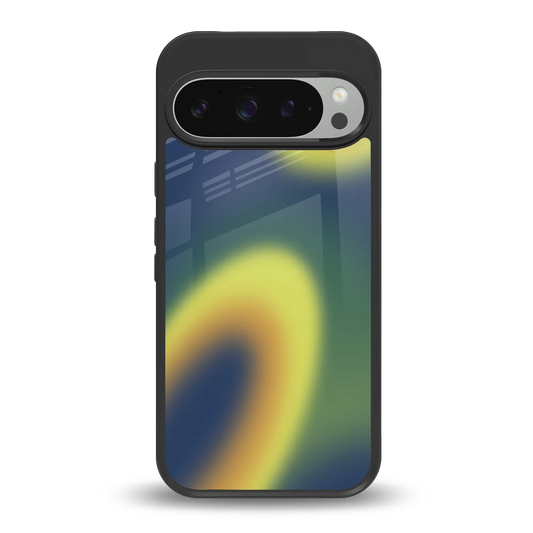 Aqua Sunset back phone cover | glass case for google pixel 9 pro