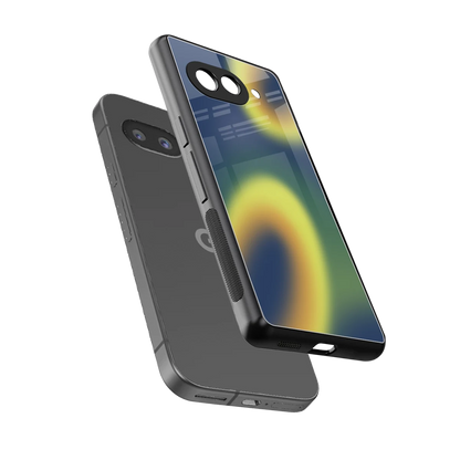 Aqua Sunset sleek google pixel 10a cover with tempered glass back and TPU edges