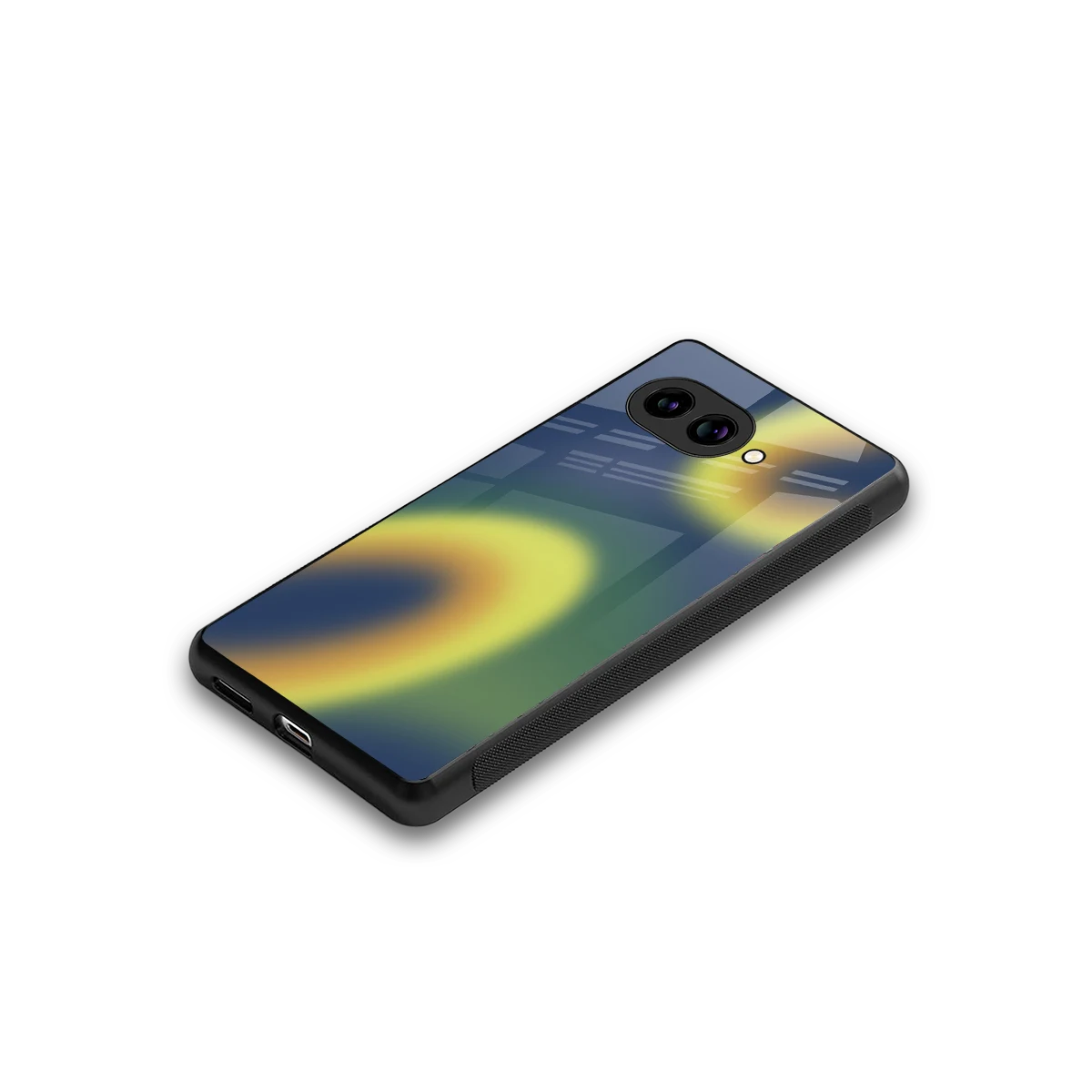 Aqua Sunset stylish phone case for google pixel 10a | glossy glass and slim fit