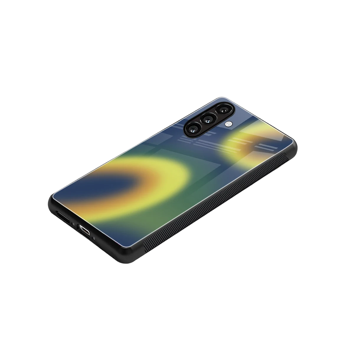 Aqua Sunset stylish phone case for samsung galaxy a16 5g | glossy glass and slim fit