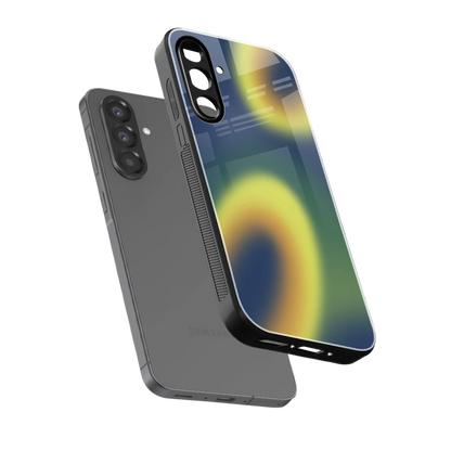 Aqua Sunset sleek samsung galaxy a36 5g cover with tempered glass back and TPU edges