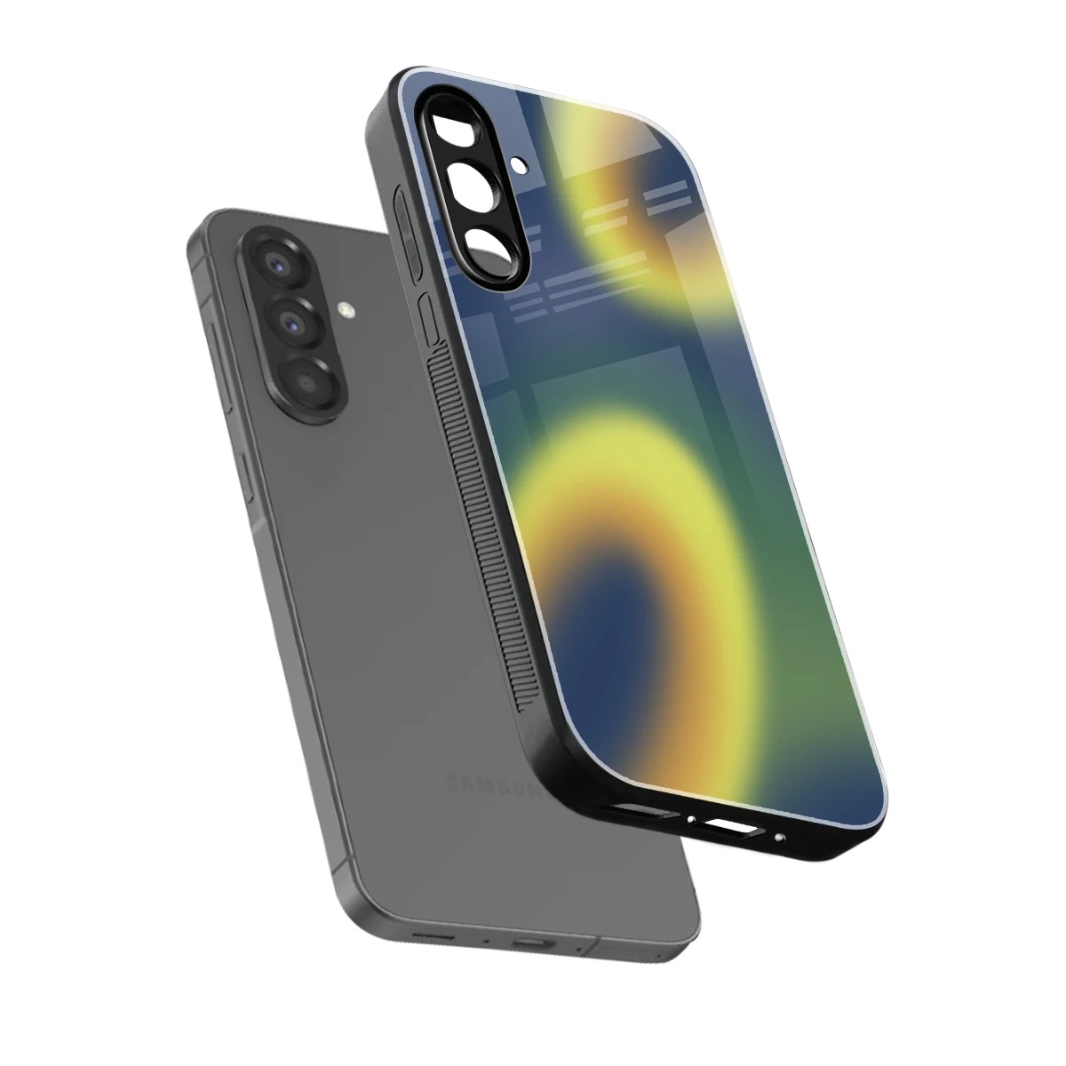 Aqua Sunset sleek samsung galaxy a17 5g cover with tempered glass back and TPU edges