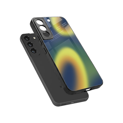 Aqua Sunset sleek samsung galaxy s22 cover with tempered glass back and TPU edges
