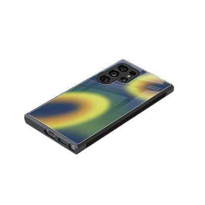 Aqua Sunset stylish phone case for samsung galaxy s24 ultra | glossy glass and slim fit