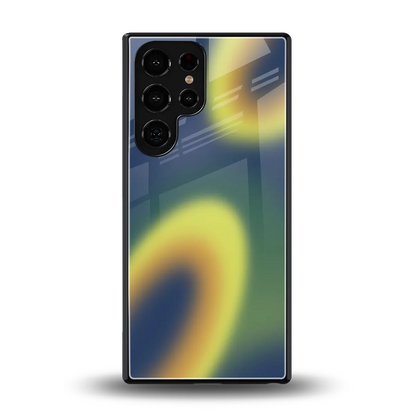 Aqua Sunset back phone cover | glass case for samsung galaxy s25 ultra