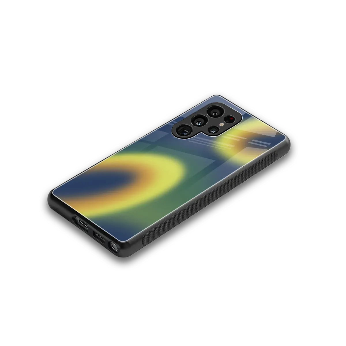 Aqua Sunset stylish phone case for samsung galaxy s25 ultra | glossy glass and slim fit