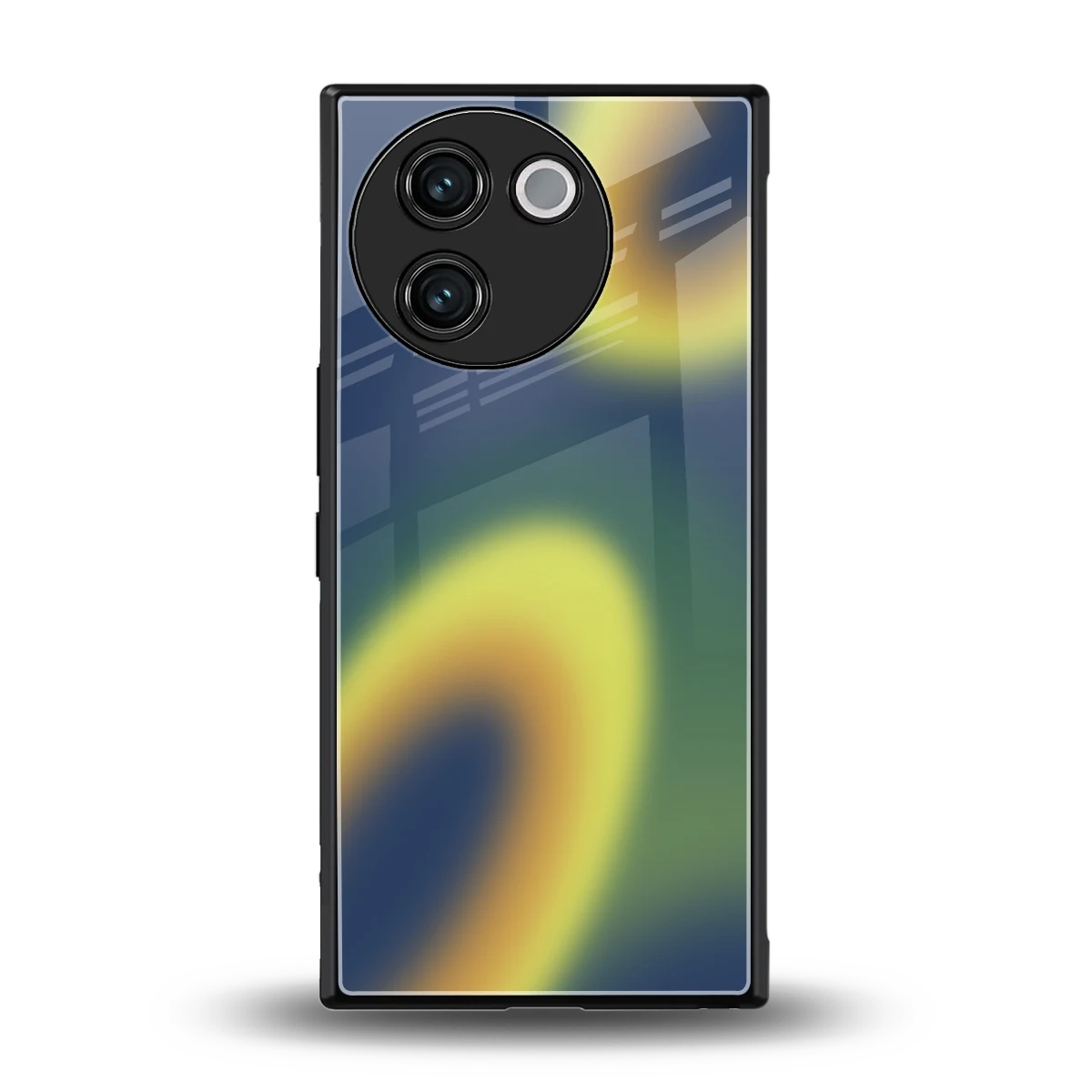 Aqua Sunset back phone cover | glass case for vivo v30e