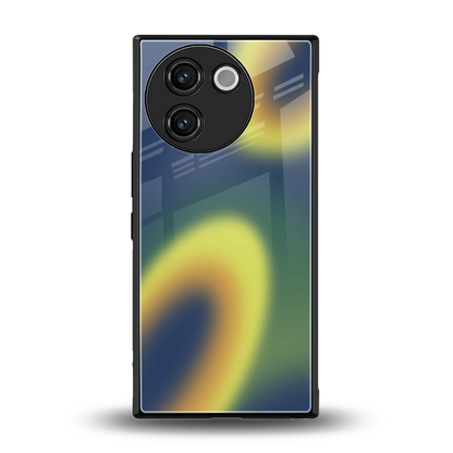 Aqua Sunset back phone cover | glass case for vivo v30e