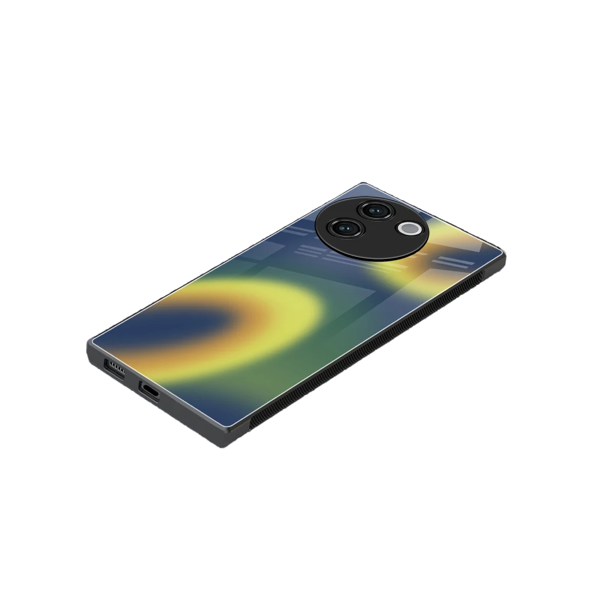 Aqua Sunset stylish phone case for vivo v30e | glossy glass and slim fit