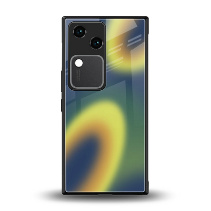 Aqua Sunset back phone cover | glass case for vivo v30