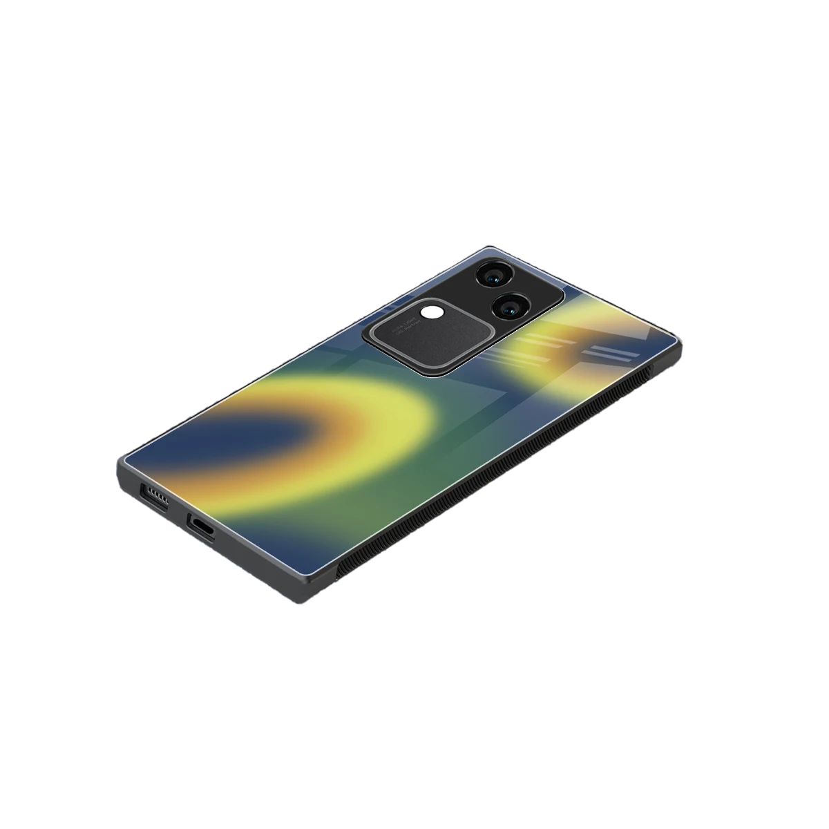 Aqua Sunset stylish phone case for vivo v30 | glossy glass and slim fit