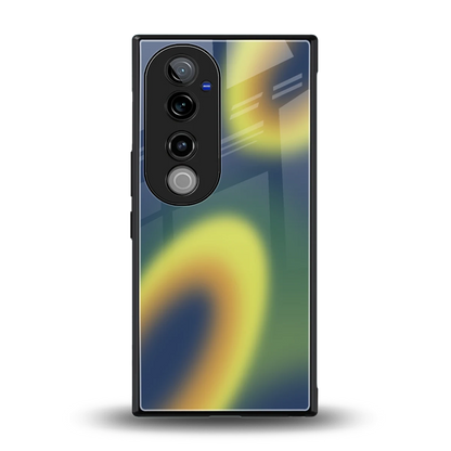 Aqua Sunset back phone cover | glass case for vivo v40 pro