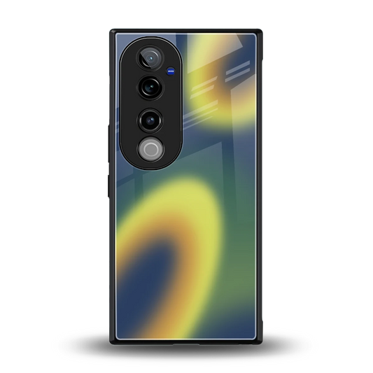 Aqua Sunset back phone cover | glass case for vivo v40 pro