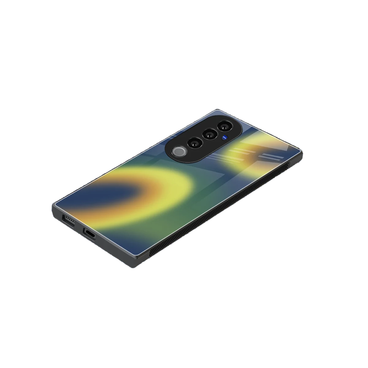 Aqua Sunset stylish phone case for vivo v40 pro | glossy glass and slim fit