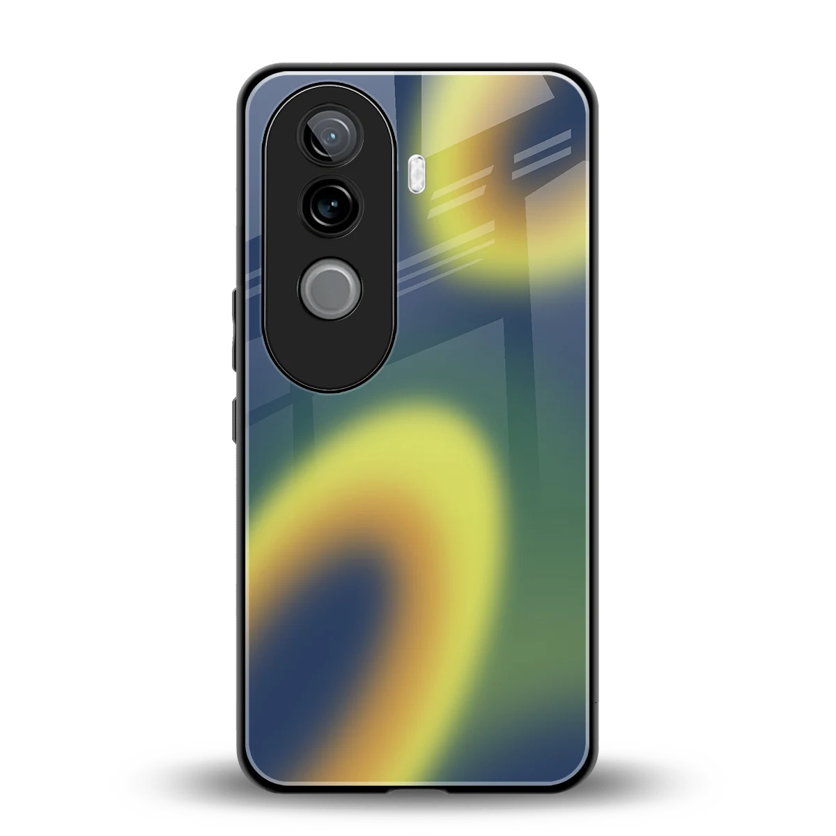 Aqua Sunset back phone cover | glass case for vivo v40e