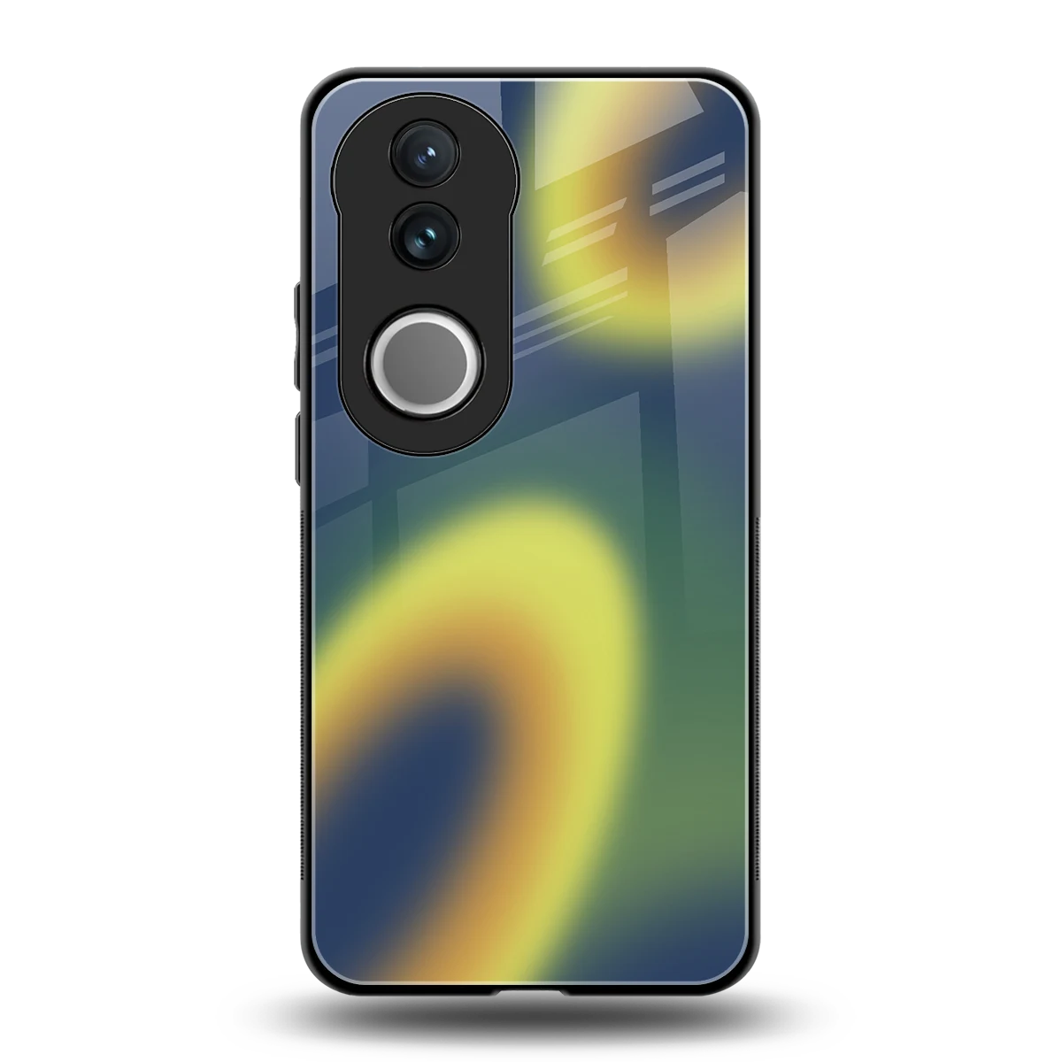 Aqua Sunset back phone cover | glass case for vivo v50