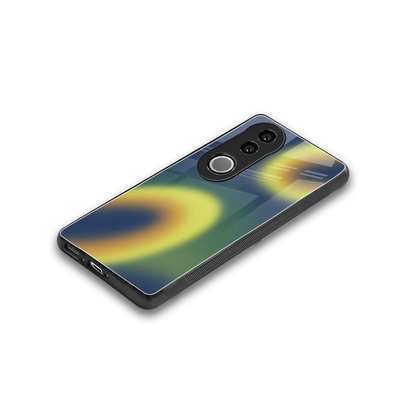 Aqua Sunset stylish phone case for vivo v50 | glossy glass and slim fit