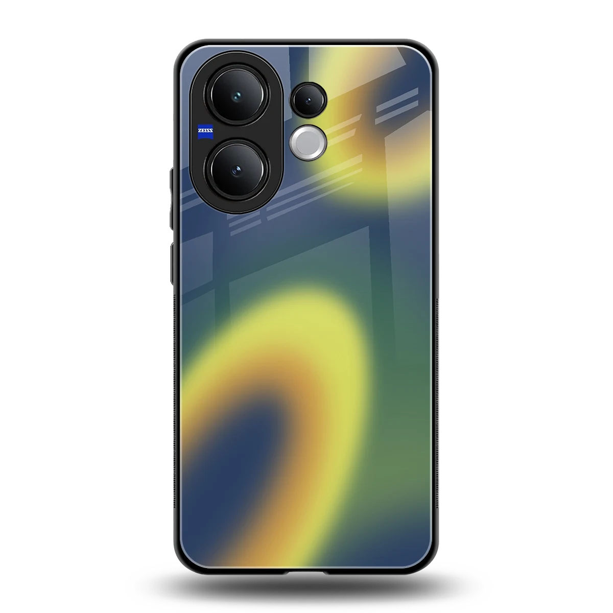 Aqua Sunset back phone cover | glass case for vivo v60