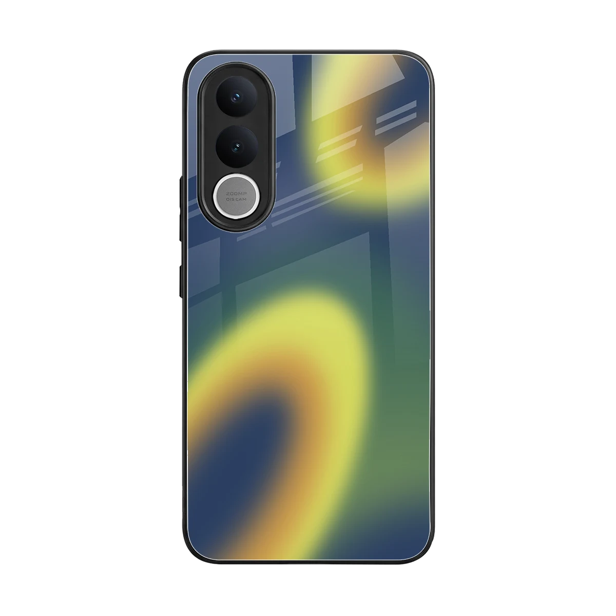 Aqua Sunset back phone cover | glass case for vivo v70 fe