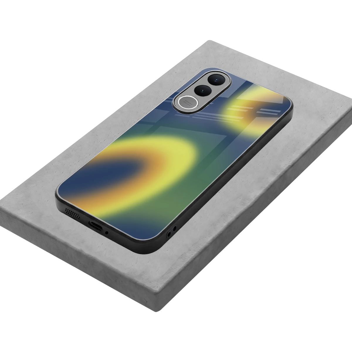 Aqua Sunset stylish phone case for vivo v70 fe | glossy glass and slim fit