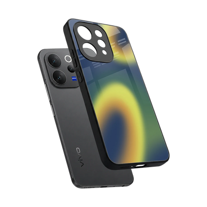 Aqua Sunset sleek vivo v70 cover with tempered glass back and TPU edges