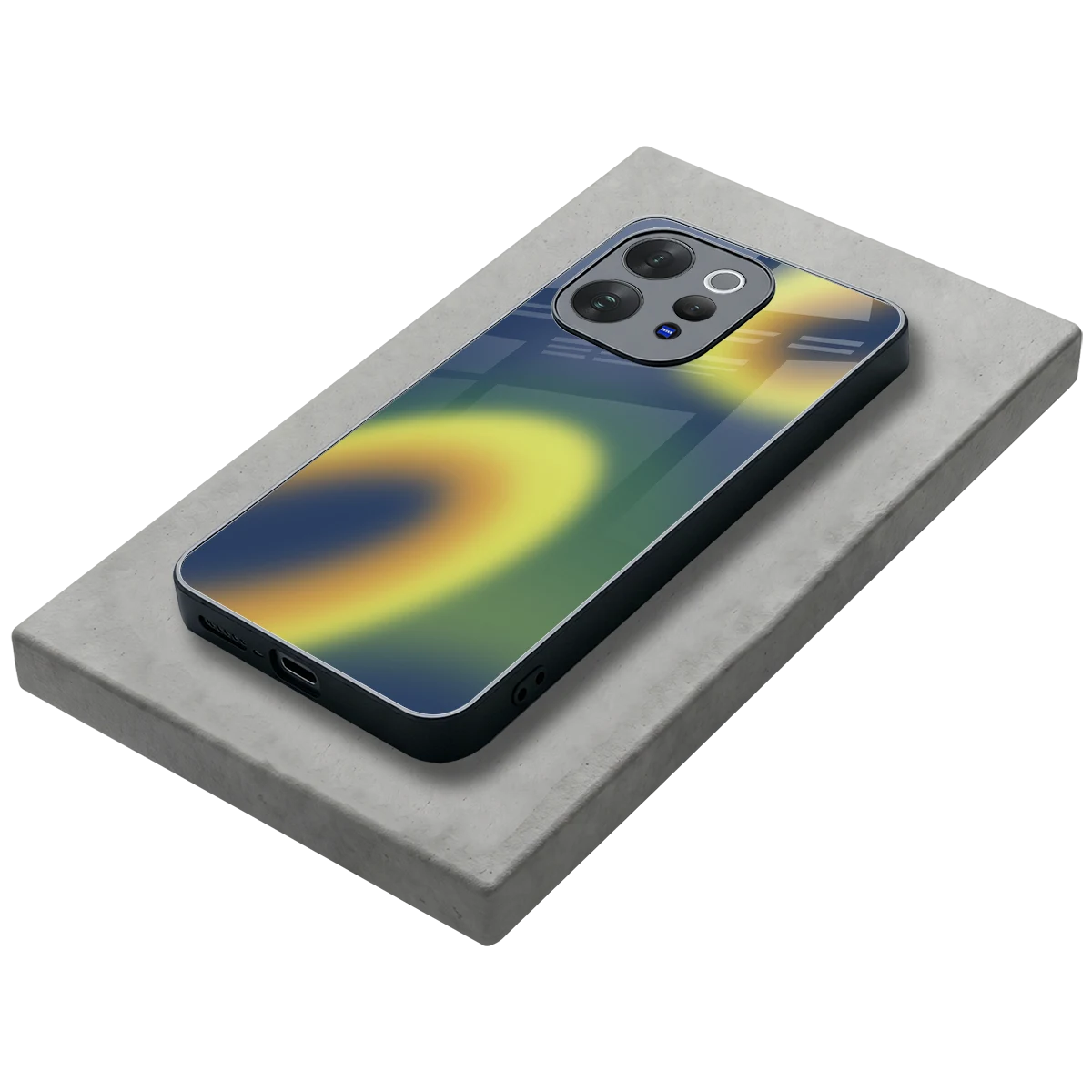 Aqua Sunset stylish phone case for vivo v70 | glossy glass and slim fit