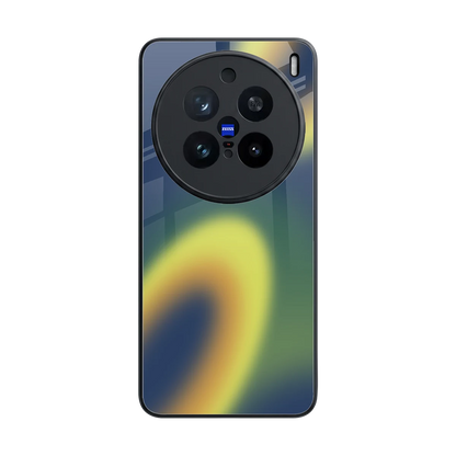 Aqua Sunset back phone cover | glass case for vivo x200 pro