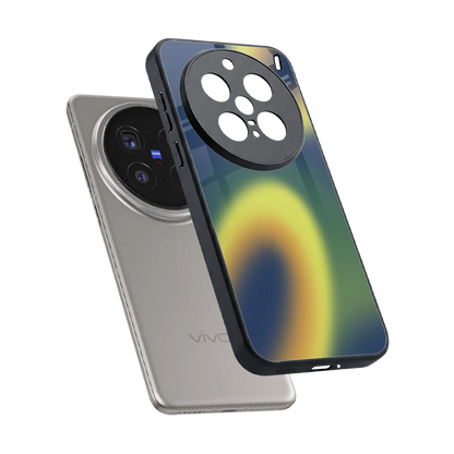 Aqua Sunset sleek vivo x200 pro cover with tempered glass back and TPU edges