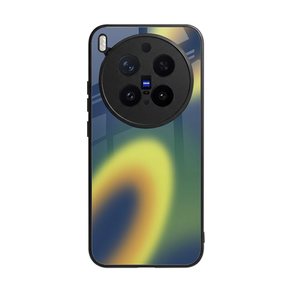 Aqua Sunset back phone cover | glass case for vivo x300 pro