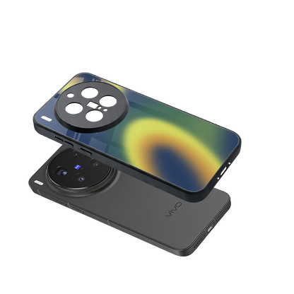 Aqua Sunset sleek vivo x300 pro cover with tempered glass back and TPU edges